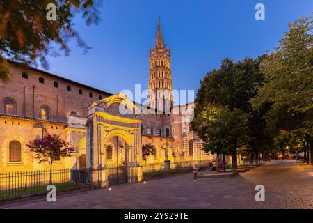 Attrazioni di Tolosa di giorno e di notte Foto Stock