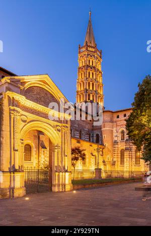 Attrazioni di Tolosa di giorno e di notte Foto Stock