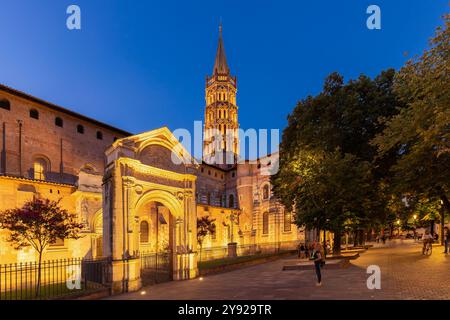 Attrazioni di Tolosa di giorno e di notte Foto Stock