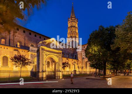 Attrazioni di Tolosa di giorno e di notte Foto Stock