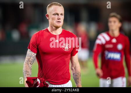 Silkeborg, Danimarca. 6 ottobre 2024. Rasmus Thelander di Silkeborg SE visto dopo il 3F Superliga match tra Silkeborg IF e FC Copenhagen al JYSK Park di Silkeborg. Foto Stock