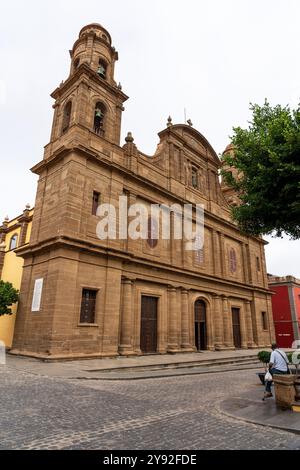 Città di Galdar. Gran Canaria, Isole Canarie. Spagna. Parroquia de Santiago Apostol (chiesa cattolica e parrocchia). Foto Stock