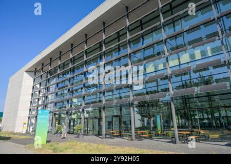 Zentrum für Photovoltaik und Erneuerbare Energien ZPV, Johann-Hittorf-Straße, Adlershof, Treptow-Köpenick, Berlino, Deutschland *** Centro per il fotovoltaico e le energie rinnovabili ZPV, Johann Hittorf Straße, Adlershof, Treptow Köpenick, Berlino, Germania Foto Stock