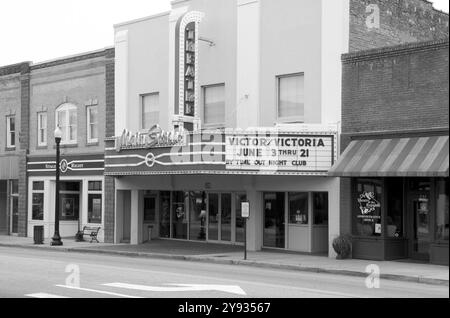 Edificio storico Main Street Theater nel centro di Conway, South Carolina, Stati Uniti. Foto Stock