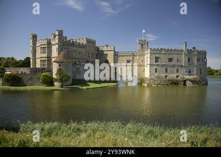 Castello di Leeds nei pressi di Maidstone, Kent, Inghilterra, Regno Unito, Europa Foto Stock