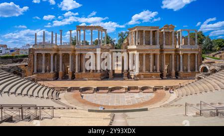 Teatro Romano, sito patrimonio dell'umanità dell'UNESCO, Merida, Estremadura, Spagna, Europa Foto Stock