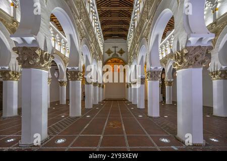 Sinagoga Santa Maria la Blanca, Toledo, Castiglia-la Mancha, Spagna, Europa Foto Stock