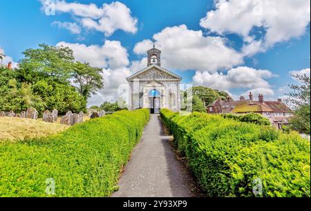 St. Mary the Virgin Church, risalente al 1760, Glynde, East Sussex, Inghilterra, Regno Unito, Europa Foto Stock