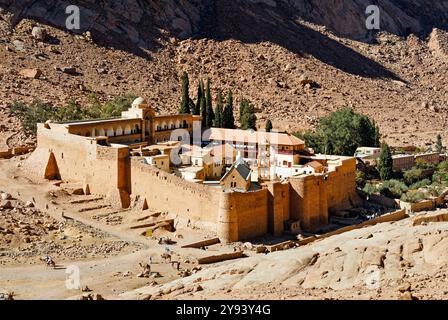 Monastero di Santa Caterina, sito patrimonio dell'umanità dell'UNESCO, Sinai meridionale, Egitto, Nord Africa, Africa Foto Stock