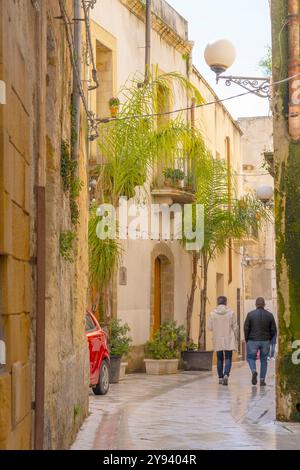 Via ospedale, Mazara del Vallo, Trapani, Sicilia, Italia, Mediterraneo, Europa Foto Stock