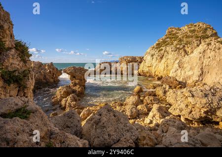 Piscina di Venere, Capo Milazzo, Milazzo, Messina, Sicilia, Italia, Mediterraneo, Europa Foto Stock