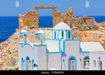 Cappella di San Nicola, Firopotamos, Isola di Milos, Isole Cicladi, Isole greche, Grecia, Europa Foto Stock