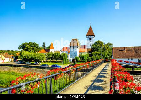 Agnetheln, Agnita, chiesa fortificata, Romania Foto Stock