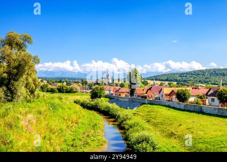 Agnetheln, Agnita, chiesa fortificata, Romania Foto Stock