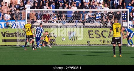 Gothenburg, Svezia, 15 settembre 2024:. Momento in partita tra BK Häcken e IFK Gothenburg. Risultato finale: 3-3. Foto Stock