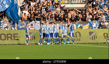 Gothenburg, Svezia, 15 settembre 2024:. Momento in partita tra BK Häcken e IFK Gothenburg. Risultato finale: 3-3. Foto Stock