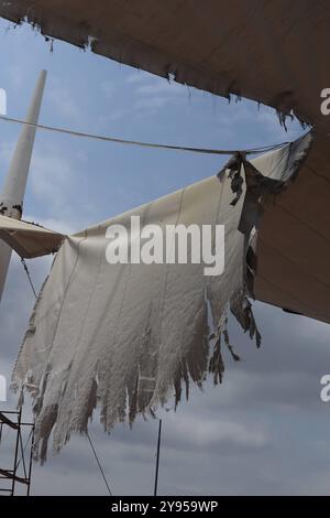 GYE OBRAS MAAC Guayaquil, martedì 8 ottobre 2024 il presidente Daniel Noboa non è andato al Museo di Antropologia e Arte Contemporanea, dove doveva visitare e verificare i progressi e il miglioramento delle infrastrutture, invece il ministro della Cultura Romina Munoz e il governatore Vicente Auad, erano presenti foto CÃ sar Munoz API Guayaquil Guayaquil Guayaquil Guayas Ecuador ACE GYE OBRASMAAC 5f844 xCÃ Foto Stock