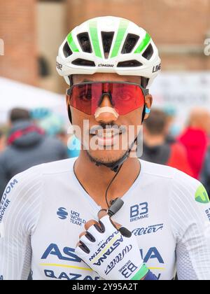 Italia, Legnano, Coppa Bernocchi 2024, Henok Mulubrhan Foto Stock