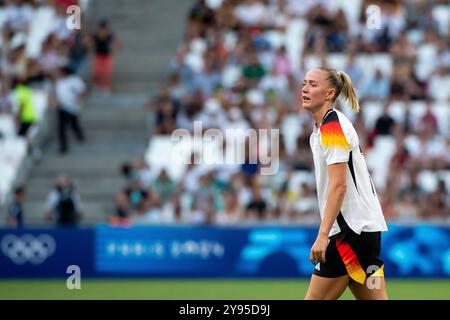 Marsiglia, Frankreich. 25 luglio 2024. Lea Schueller (Deutschland, #07), fra, Olympische Spiele Paris 2024, Fussball Frauen, Deutschland (GER) vs Australien (AUS), 1. Spieltag, gruppo B, 25.07.2024 foto: Eibner-Pressefoto/Michael Memmler credito: dpa/Alamy Live News Foto Stock