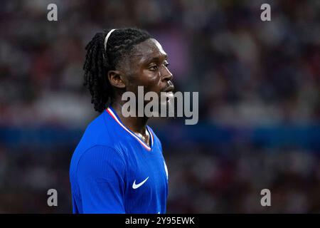 Marsiglia, Frankreich. 24 luglio 2024. Manu Kone (Frankreich, #06), fra, Olympische Spiele Paris 2024, Fussball Herren, Frankreich (fra) vs Vereinigte Staaten von Amerika (USA), 1. Spieltag, Gruppe A, 24.07.2024 foto: Eibner-Pressefoto/Michael Memmler credito: dpa/Alamy Live News Foto Stock