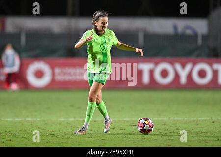 Roma, Italia. 8 ottobre 2024. Stadio tre Fontane, Roma, Italia - Joelle Wedemeyer di Wolfsburg durante la partita di calcio femminile di UEFA Champions League, Roma vs Wolfsburg, 8 ottobre 2024 (foto di Roberto Ramaccia/Sipa USA) crediti: SIPA USA/Alamy Live News Foto Stock