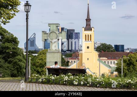 Una vista sul centro di Tallinn Foto Stock