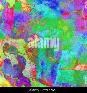 Sfondo di pittura astratto dalle macchie di vernice acrilica. Miscelazione di vernice a olio multicolore. Disposizioni testurizzate. Stampa moderna astratta . Art. Deco. Foto Stock