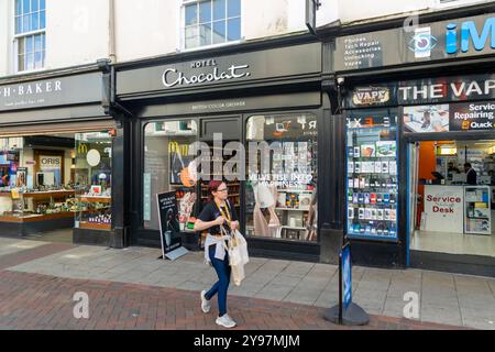 Hotel Chocolat Shop nel centro della città di Ipswich, Suffolk, Inghilterra, Regno Unito Foto Stock