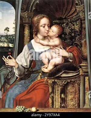 MASSYS, Quentin (nato 1465/66, Lovanio, d. 1530, Anversa) Vergine e bambino - Wood Mauritshuis, l'Aia --- parole chiave: --------------- Autore: MASSYS, Quentin titolo: Vergine e bambino Time-line: 1451-1500 Scuola: Fiamminga forma: Pittura tipo: Religioso Foto Stock