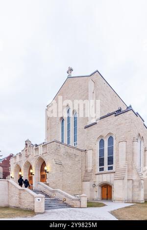 La Basilica di San Giuseppe a Edmonton fonde stili neogotici e romanici Foto Stock