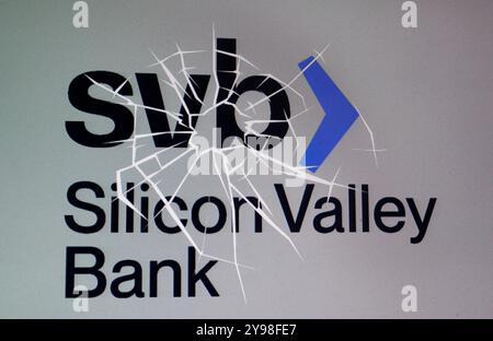 Logo/ Marchenname/ brand name: svb Silicon Valley Bank (nur fuer redaktionelle Verwendung. Keine Werbung. Referenzdatenbank: http://www.360-berlin.de. Foto Stock