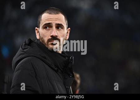 Torino, Italia. 2 febbraio 2023. Foto Marco Alpozzi/LaPresse 2 febbraio 2023 - Torino, Italia - sport, calcio - Juventus vs Lazio - Coppa Italia Frecciarossa 2022/2023 - quarti di finale - Stadio Juventus. Nella foto: Leonardo Bonucci (Juventus F.C.) 02 febbraio 2023 Torino, Italia - sport, calcio - Juventus vs Monza -Frecciarossa Coppa Italia 2022/2023 - quarti di finale - Stadio Juventus. Nella foto: Leonardo Bonucci (Juventus F.C.) credito: LaPresse/Alamy Live News Foto Stock