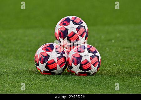 Manchester, Regno Unito. 09 ottobre 2024. Una visione generale delle palle prima della partita di UEFA Women's Champions League - gruppo D - Manchester City vs Barcellona al Manchester City Academy Stadium, Manchester, Regno Unito, 9 ottobre 2024 (foto di Cody Froggatt/News Images) a Manchester, Regno Unito il 10/9/2024. (Foto di Cody Froggatt/News Images/Sipa USA) credito: SIPA USA/Alamy Live News Foto Stock