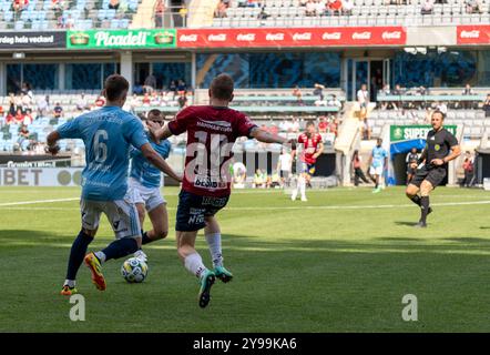 Gothenburg, Svezia, 6 giugno 2024. Momento in partita tra Örgryte IS e Gefle IF in Superettan svedese. Foto Stock
