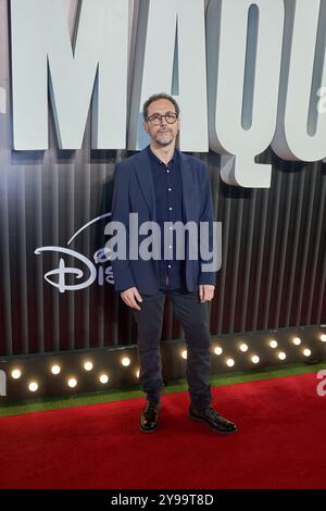 Città del Messico, Messico. 8 ottobre 2024. Gabriel Epstein partecipa al Red carpet della prima cinematografica di "la Maquina" di Disney Plus al Teatro Telcel di città del Messico, Messico, l'8 ottobre 2024. (Foto di Ana Castillo/Eyepix Group/NurPhoto) credito: NurPhoto SRL/Alamy Live News Foto Stock