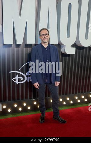 Città del Messico, Messico. 8 ottobre 2024. Gabriel Epstein partecipa al Red carpet della prima cinematografica di "la Maquina" di Disney Plus al Teatro Telcel di città del Messico, Messico, l'8 ottobre 2024. (Foto di Ana Castillo/Eyepix Group/NurPhoto) credito: NurPhoto SRL/Alamy Live News Foto Stock