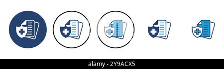 Vettore icona assicurazione medica. assicurazione sanitaria icona Illustrazione Vettoriale