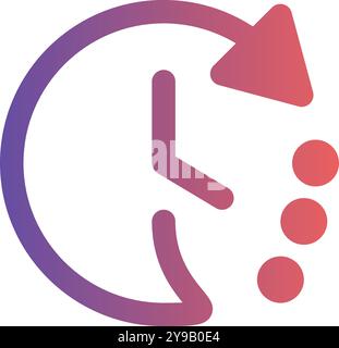 icone di consegna 24 ore. con un design moderno e colori sfumati. Adatto per siti Web, interfaccia utente e app mobili. Illustrazione Vettoriale