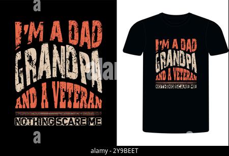 Maglietta tipografica dei veterani americani. Citazione motivazionale con T-shirt text VETERANA. T-shirt di alta qualità pronta per la stampa, T-shirt veterano vettoriale Illustrazione Vettoriale