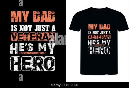 Maglietta tipografica dei veterani americani. Citazione motivazionale con T-shirt text VETERANA. T-shirt di alta qualità pronta per la stampa, T-shirt veterano vettoriale. Illustrazione Vettoriale