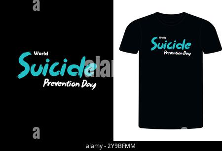 Non tutte le ferite sono visibili: T-shirt Suicide Prevention Design, Suicide Prevention Shirt, Suicide Prevention Survivor T-Shirt, Suicide Prevention Shirt. Illustrazione Vettoriale