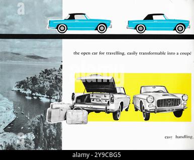 Lancia Appia Convertible Vignale (1958-62) 0001 - pubblicità auto d'epoca Foto Stock