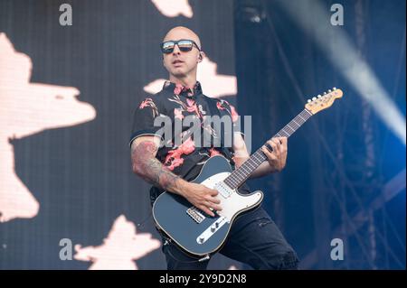 30 giugno 2024: Jeff Stinco si esibisce con un semplice piano all'Hellfest Open Air festival di Clisson, in Francia Foto Stock