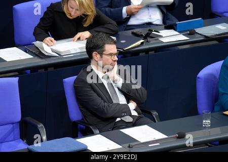 Sitzung des Deutschen Bundestags, Marco Buschmann, FDP, Bundesjustizminister Sitzung des Deutschen Bundestags, Rede, Plenum Berlin Berlin GER *** sessione del Bundestag tedesco, Marco Buschmann, FDP, Ministro federale della giustizia sessione del Bundestag tedesco, discorso, Plenaria Berlino GER Foto Stock