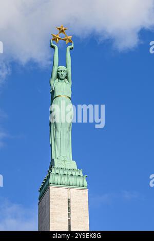 Il Monumento alla Libertà, Riga, Lettonia Foto Stock