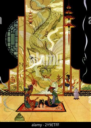 Virginia Frances Sterrett - Arabian Nights - Aladdin e il Sultano mangiarono da soli - 1928 Foto Stock