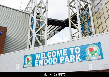 Ewood Park, Blackburn, Lancashire, Regno Unito. Sede di uno dei membri fondatori della lega di football Blackburn Rovers Football Club Foto Stock