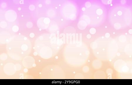 Grazioso giallo rosa sfumato anime con un morbido effetto bokeh. I colori si alternano senza problemi, creando un'atmosfera vivace e allegra Illustrazione Vettoriale
