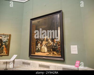 Las Meninas di Diego Velazquez dipinge all'interno della galleria d'arte e museo Museo del Prado, Madrid, Spagna Foto Stock