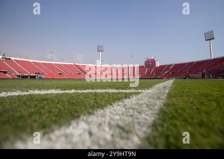 Santiago, Cile. 10 ottobre 2024. CILE - SANTIAGO - 10/10/2024 - QUALIFICAZIONI ALLA COPPA DEL MONDO 2026, CILE x BRASILE - Vista generale dello Stadio Nazionale per la partita tra Cile e Brasile per il campionato di qualificazione ai Mondiali 2026. Foto: Gil Gomes/AGIF (foto di Gil Gomes/AGIF/Sipa USA) credito: SIPA USA/Alamy Live News Foto Stock